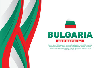 Bulgaria Independence Day Background Event Wave Concept