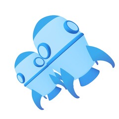 Obraz premium Space Rocket Ship. 3d illustration.