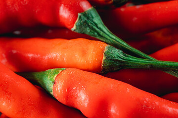 Native Thai Red Chili Peper Close Up Adding Spice and Flavor to Authentic Thai Cuisine