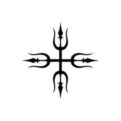 trident logo icon design vector © Aris