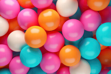Circles of Vibrance: A Multitude of Colorful Balls Create a Playful and Joyful Composition