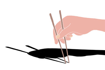hand with Chopsticks