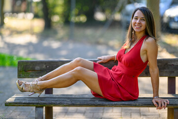 Bella ragazza Abito Rosso