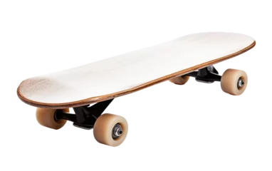 Tuinposter Skateboard Champion White Background. Generative AI © Muhammad