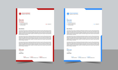 Abstract Letterhead Design Modern Business Letterhead Design Template, Clean and professional corporate company business letterhead template design