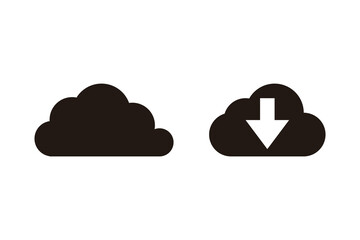 cloud vector icon for weather and technlogy icon