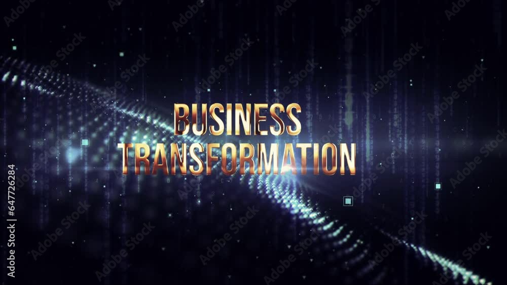 Aufkleber business transformation text abstract science technology hitech futuristic 3d cinematic title backgr