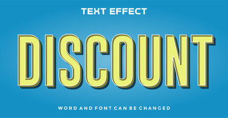 Discount editable text effect