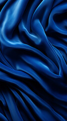 Obraz premium draped Smooth and rich blue velvet texture. Luxurious velour background pattern.