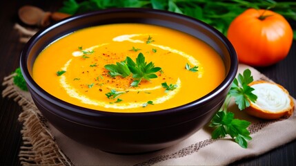 Spicy Carrot and Orange Soup - Delicious and Nutritious Vegan Soup for Accessing a Healthy Culinary Diet
