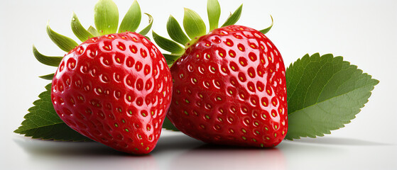 Strawberry isolated on white background.