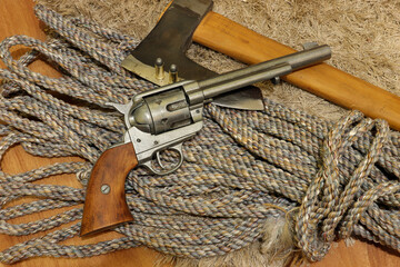 single action wild west revolver