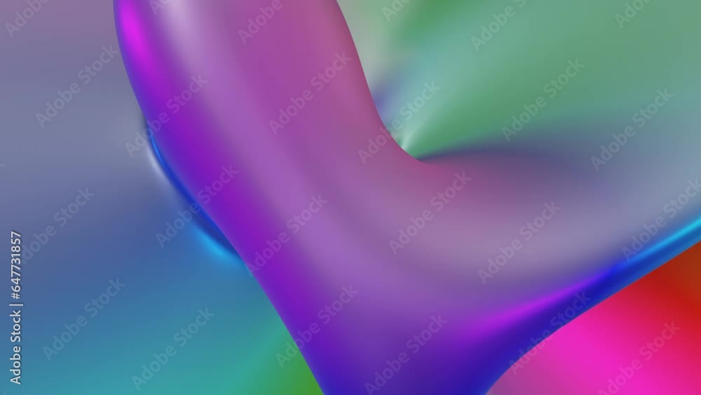 Poster animation of 3d colorful gradient background