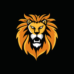 Lion Head Logo Vector Template Illustration Design