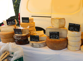 Italian seasoned cheese such as PECORINO DOP for sale