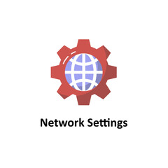 Network settings Vector Icon

