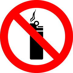 carrying lighters is prohibited