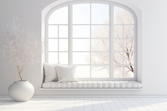 Simplistic white theme room