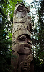 totem pole in vancouver country