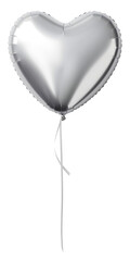 Silver heart balloon for party and celebration