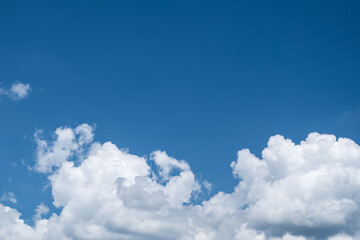 Naklejka na ściany i meble Beautiful blue sky with white clouds.