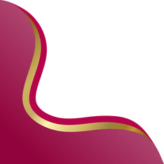 pink corner golden border