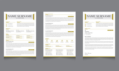 Clean Resume and Cover Letter Layout CV Templates