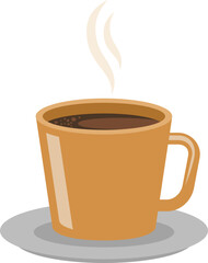 Coffee cup flat illustration