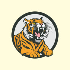 tiger mascot logo design  vector