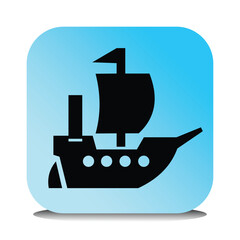 Transportation icon set, vector, clip art, and symbol. Icon set  concept  with a square shape.