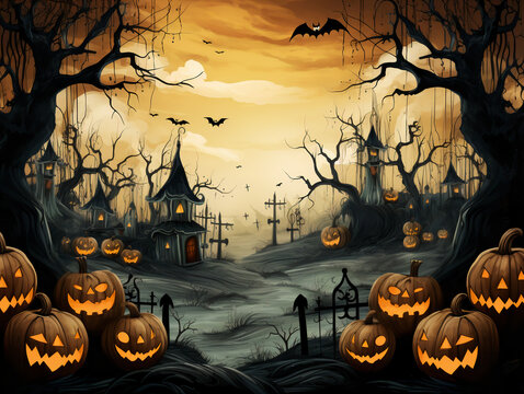 Abstract mysterious halloween background 