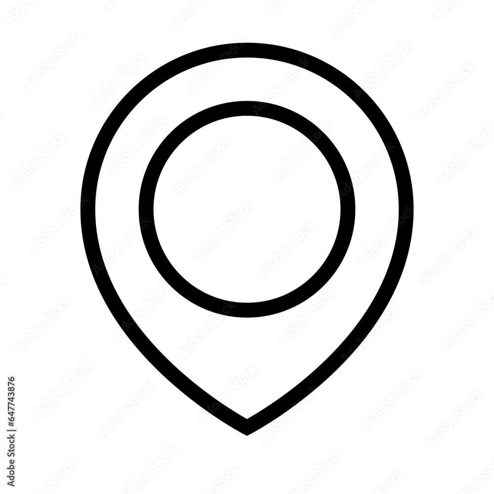 Poster simple map pin icon. pin of location information. vector.