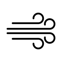Simple wind icon. Wind power. Vector.
