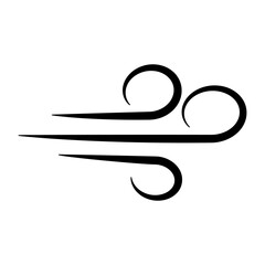 Strong wind icon. Wind strength. Vector.