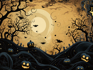 Abstract mysterious halloween background 