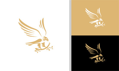 Eagle logo design vector symbol icon illustration