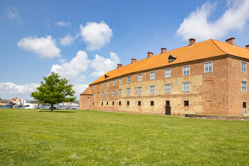 Fototapeta na wymiar Sønderborg Castle - Brick-built, waterside castle originally dating from 12th century, housing cultural history museum. Denmark