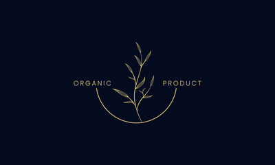 natural and organic logo modern design. Natural logo for branding, corporate identity and business card