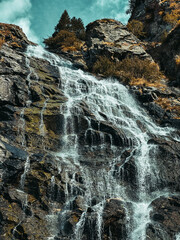 waterfall in the mountains
