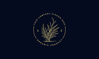natural and organic logo modern design. Natural logo for branding, corporate identity and business card