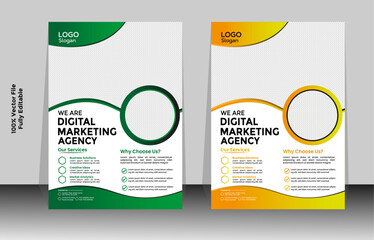 Corporate flyer or cover design for business identity and advertisement.