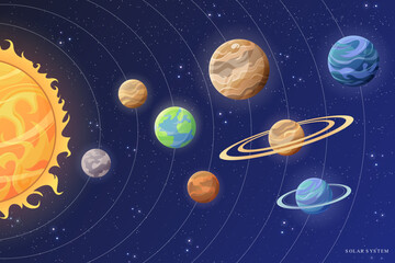 Vector Art of the Solar System