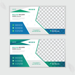 Medical Email Signature or Vector Design template and The Best Healthcare Services