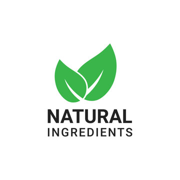Natural ingredients vector label, stamp