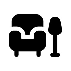 living room glyph icon
