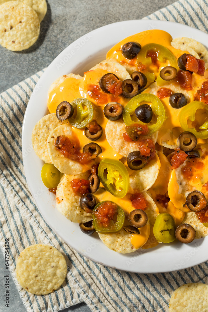 Sticker Homemade Basic Mexican Nachos with Cheese