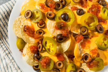 Homemade Basic Mexican Nachos with Cheese