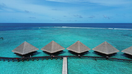 Maldives. The landscape of the prestigious island resort.