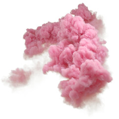 Fototapeta premium Cut out tranquility pink pastel clouds on transparent backgrounds 3d illustrations png