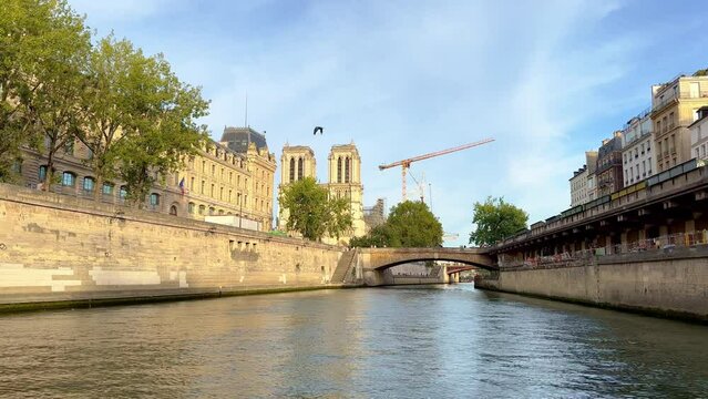 Beautiful view over River Seine in Paris - travel photography
